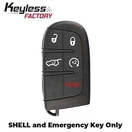 Keyless Factory 2014-2021 Jeep Grand Cherokee / 5-Button Smart Key SHELL SKS-JP-1302-5